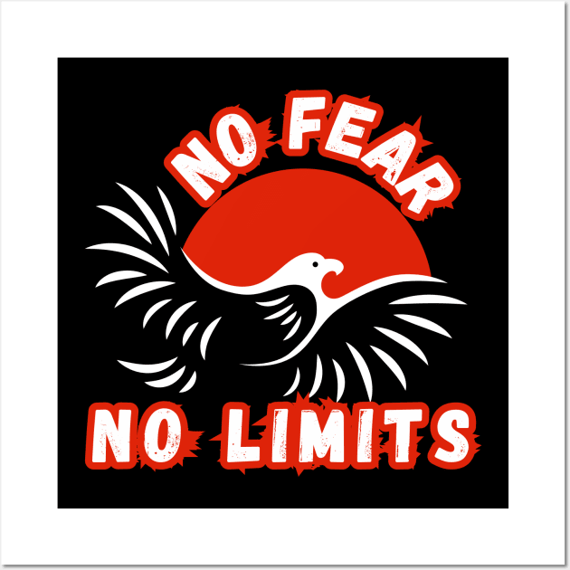 No fear no limits eagle - Atychiphobia Wall Art by Bellinna